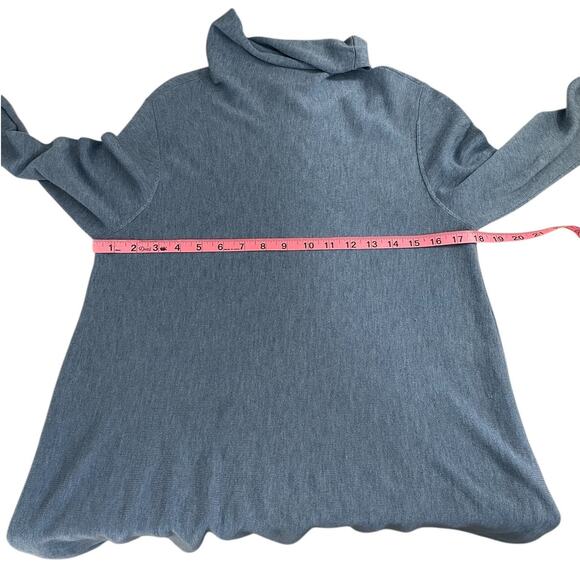 Eileen Fisher Merino Wool Tencel Turtleneck Tunic Sweater Size Small Minimalist - Picture 5 of 8